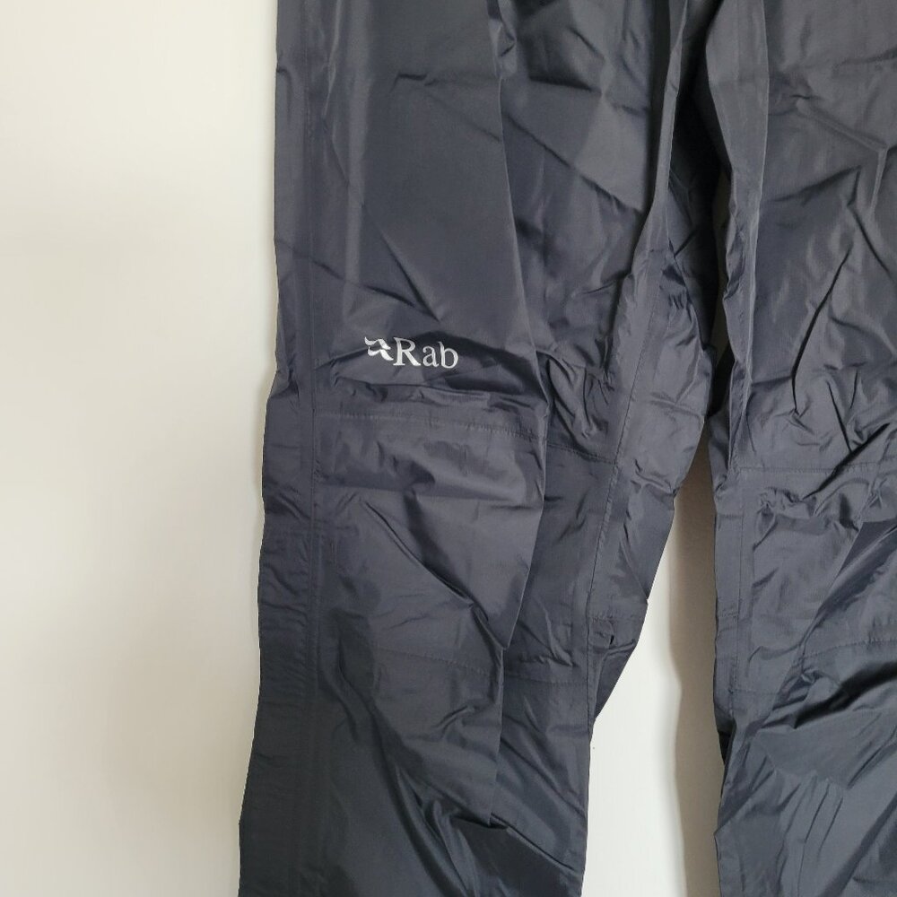 RAB Medium Black Downpour Pants Pertex Shield Waterproof 32" Inseam New w Tags - Picture 3 of 12